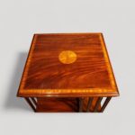 Edwardian inlaid revolving bookcase - Image 2