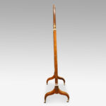 Edwardian inlaid mahogany shield shape cheval mirror - Image 3