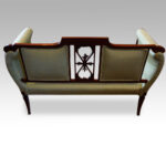 Edwardian inlaid mahogany small settee - Image 8