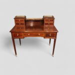 Edwardian inlaid mahogany writing table