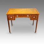 Edwardian inlaid mahogany writing table