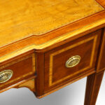 Edwardian inlaid mahogany writing table - Image 9