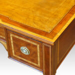 Edwardian inlaid mahogany writing table - Image 7