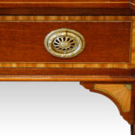 Edwardian inlaid mahogany writing table - Image 3