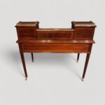 Edwardian inlaid mahogany writing table - Image 5