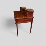 Edwardian inlaid mahogany writing table - Image 4