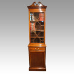 Edwardian inlaid narrow bookcase