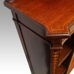 Edwardian inlaid open bookcase - Image 4