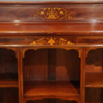 Edwardian inlaid open bookcase - Image 5