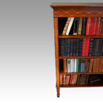 Edwardian inlaid open bookcase - Image 4