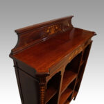 Edwardian inlaid open bookcase - Image 7