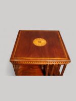 Edwardian inlaid revolving bookcase - Image 6