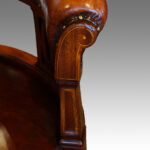 Edwardian inlaid revolving desk chair - Image 7