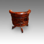 Edwardian inlaid revolving desk chair - Image 4