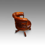 Edwardian inlaid revolving desk chair - Image 2