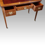 Edwardian inlaid rosewood desk - Image 6