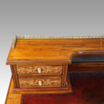 Edwardian inlaid rosewood desk - Image 7