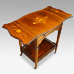 Victorian inlaid rosewood drop leaf table