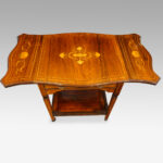 Victorian inlaid rosewood drop leaf table - Image 9