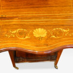Victorian inlaid rosewood drop leaf table - Image 7