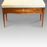 Edwardian inlaid rosewood duet stool - Image 3