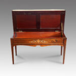 Edwardian inlaid rosewood duet stool - Image 2