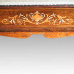 Edwardian inlaid rosewood duet stool - Image 4