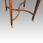 Edwardian inlaid rosewood envelope card table - Image 6