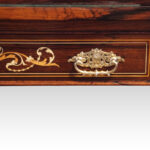 Edwardian inlaid rosewood envelope card table - Image 11