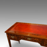 Edwardian inlaid rosewood writing table - Image 6