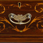 Edwardian inlaid rosewood writing table - Image 5