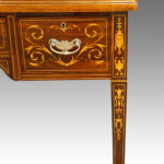 Edwardian inlaid rosewood writing table - Image 2