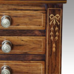 Edwardian inlaid rosewood writing table - Image 6