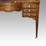 Edwardian inlaid rosewood writing table - Image 3