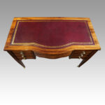 Edwardian inlaid rosewood writing table - Image 2