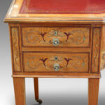 Edwardian inlaid satinwood desk - Image 7