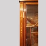 Edwardian inlaid serpentine bookcase - Image 10