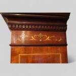 Edwardian inlaid serpentine bookcase - Image 4