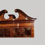Edwardian inlaid serpentine bookcase - Image 2