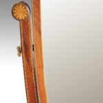 Edwardian inlaid mahogany cheval mirror - Image 5