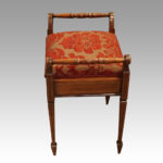 Edwardian inlaid piano stool - Image 7