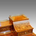 Edwardian inlaid mahogany writing desk - Image 7