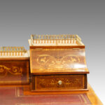 Edwardian inlaid mahogany writing desk - Image 5