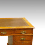 Edwardian large oak pedestal desk NOW SOLD - Image 4