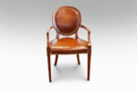 Edwardian Mahogany and Leather Desk Chair