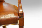 Edwardian Mahogany and Leather Desk Chair - Image 6