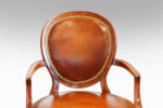 Edwardian Mahogany and Leather Desk Chair - Image 4