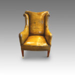 Edwardian leather reading easy chair - Image 7