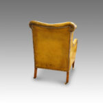 Edwardian leather reading easy chair - Image 4