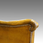 Edwardian leather reading easy chair - Image 6